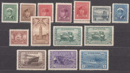 Canada 1942 Destroyer Set Mi#216-229 Mint Never Hinged - Unused Stamps