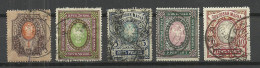 RUSSLAND RUSSIA 1910-1919 Michel 77 - 81 O - Gebruikt