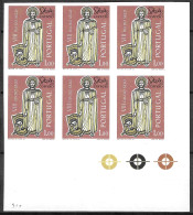 8TH STAMP DAY PORTUGAL  1962  $1 "Stamp Day" Imperforated Plate Block Of Six RARE - Nuovi