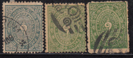 4ch X 3 Diff., Shades / Perf., Varities, Travancore Used,...... British India - Travancore