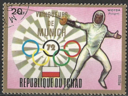 Chad 1972 - Mi 641 A - YT 286 ( Winner At The Munich Olympics, Fencing : Woyda - Poland ) - Fencing