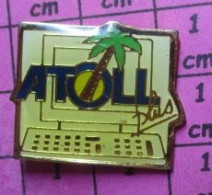 417 Pin's Pins / Beau Et Rare / INFORMATIQUE / MINITEL ATOLL PLUS OPTICIEN COCOTIER - Computers