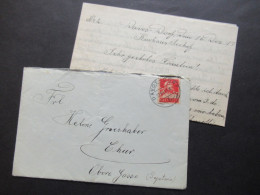 Schweiz 1917 Tell EF Stempel DAVOS - DORF Mit Inhalt! Rücks. Vignette Befreit Uns Aus Der Gefangenschaft Ostafrikanische - Cartas & Documentos