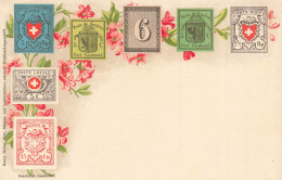 SUISSE - TIMBRES - REPRESENTATION - CARTE POSTALE - LANGAGE Des TIMBRES - TRES BON ETAT - Sent