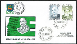 EUROPA FDC SERVICE . TIRAGE LIMITE Nr:60/20. DU CONSEIL DE L'EUROPE STRASBOURG. LUXEMBOURG.28.4.1980. - Cartas & Documentos