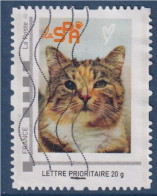 La SPA La Tête D'un Chat TVP Lettre Prioritaire 20g. Oblitéré Cadre Gris Philaposte - Used Stamps