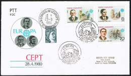 EUROPA FDC SERVICE . TIRAGE LIMITE Nr:60/20 DU CONSEIL DE L'EUROPE STRASBOURG. ANKARA .28.4.1980.TURQUIE. - 1934-39 Sandjak D'Alexandrette & Hatay