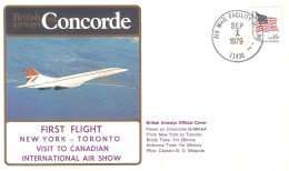 CONCORDE PREMIER 1er VOL FIRST FLIGHT BRITISH AIRWAYS NEW YORK VISIT CANADIAN INT. AIR SHOW - Altri & Non Classificati