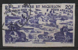 St Pierre Et Miquelon - 1956 -  Tchad Au Rhin  - Non Dentelé - PA 15 - Oblit - Used - Gebraucht