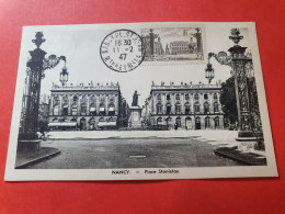 Carte Maximum En 1947 - Nancy Place Stanislas - Réf J 97 - 1940-1949