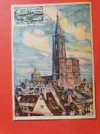 Carte Maximum En 1952 - Cathédrale De Strasbourg - Réf J 98 - 1950-1959