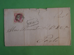 BU5  PORTUGAL  BELLE LETTRE 1868 LEIRIA A PORTO     +AFF. INTERESSANT+ - Brieven En Documenten