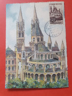 Carte Maximum En 195.. - Abbaye De Caen - Réf J 99 - 1950-1959