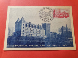 Carte Maximum En 1947 - Château De Pau - Réf J 102 - 1940-1949