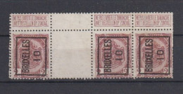 BELGIË - PREO - Nr 15 A  (Met Tussenpaneel) - BRUXELLES "10" - (*) - Typo Precancels 1906-12 (Coat Of Arms)