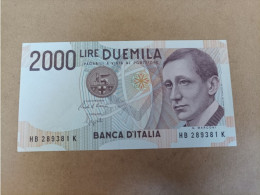 Billete De Italia De 2000 Liras, Año 1990, UNC - A Identificar