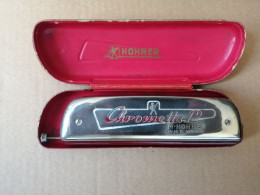 UN HARMONICA  CHROMETTA 12 - HOHNER- EN BOITE D ORIGINE - Muziekinstrumenten