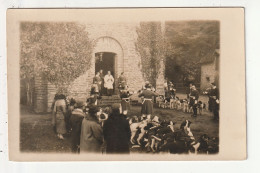 CARTE PHOTO - PAIMPONT - FETE DE LA SAINT HUBERT - BENEDICTION - Paimpont