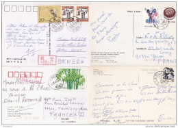 CHINA STAMPS IN POSTCARDS AND LETTER - Collezioni & Lotti