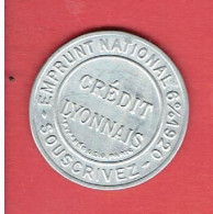 FRANCE Timbre Monnaie 5 C. Vert Type Semeuse Camée - CRÉDIT LYONNAIS - EMPRUNT NATIONAL 6% 1920 - Variétés Et Curiosités