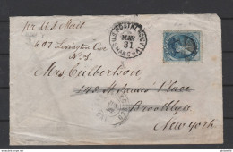 BEAUTIFUL AND VERY  RARE LETTER UNITED STATES POSTAL AGENCY IN SHANGHAI,CHINA. 1876 - China (Schanghai)