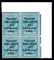 1922 Thom Blue-black 10d Extremely Rare Corner Block Of 4 With "wide AC". - Ungebraucht