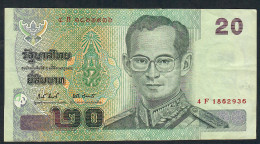 THAILAND P109i 20 BAHT 2003 Signature 81 #4F   VF NO P.h. - Thaïlande