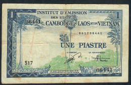 FRENCH INDOCHINA P94 1 PIASTRE 1954  #S17     VF 1 P.h. - Indochine
