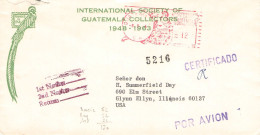 GUATEMALA - REGISTERED AIRMAIL 1966 GUATEMALA > GLYNN ELLYN,IL -METER- /*10 - Guatemala