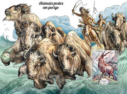 Guinea Bissau 2015, Animals In Danger, Buffalo, Indians, Horse, Mountain Goat, BF - Koeien
