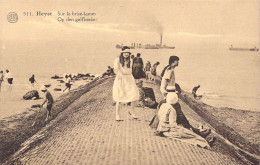 BELGIQUE - Heyst - Sur Le Brise-lames - Carte Postale Ancienne - Knokke