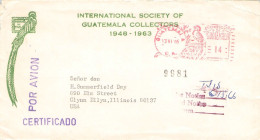 GUATEMALA - REGISTERED AIRMAIL 1966 GUATEMALA > GLYNN ELLYN,IL -METER- /*11 - Guatemala