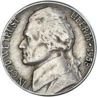 Monnaie, États-Unis, 5 Cents, 1958 - 1938-…: Jefferson