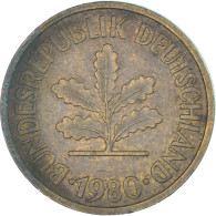 Monnaie, Allemagne, 5 Pfennig, 1980 - 5 Pfennig