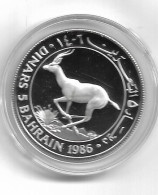 1149g: WWF- Münze Bahrain 1986, Kropfgazelle PP 29,44 Gramm Proof - Bahreïn