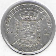 50 Centimes Argent Léopold II 1899 FL - 50 Cents