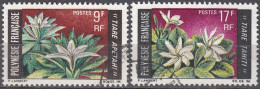 Polynésie Française 1969 Michel 90 - 91 O Cote (2005) 10.30 € Fleurs Tiare Cachet Rond - Usados