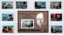 Republic Of Maldives 1974 Sir Winston Churchill MNH Stamps - Sir Winston Churchill