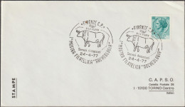 Italie 1977, Oblitération Illustrée. Florence, Exposition Philatélique Archéologie. Vache Ou Bovin à Cornes - Koeien