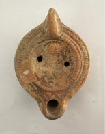 Lampe Romaine Décor Personnage Barbu - Archaeology
