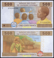 Central African States 500 Francs, 2011, Hybrid, Letter T, UNC - Estados Centroafricanos