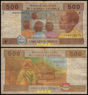 Central African States 500 Francs, 2011, Hybrid, Letter F, F - Central African States