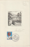 France 1971 épreuve D'artiste Centenaire Des Ballons Montés R Wallace Bougival (78) Signée P Béquet - Commemorative Postmarks