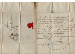 TB 4292 - 1837 - LAC - Lettre De M. LABBEY à LISIEUX Pour M.VAUTIER à PARIS - 1801-1848: Précurseurs XIX