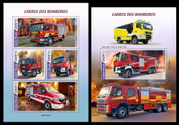 Guinea Bissau  2022 Fire Engines. (423) OFFICIAL ISSUE - Trucks