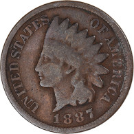 Monnaie, États-Unis, Cent, 1887 - 1859-1909: Indian Head