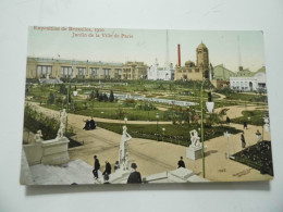 Cartolina Viaggiata "EXPOSITION DE BRUXELLES 1910 Jardin De La Ville De Paris" 1910 - Ausstellungen