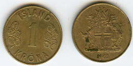 Islande Iceland 1 Krona 1963 KM 12a - Iceland