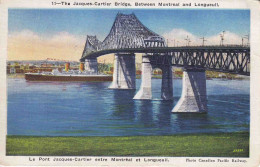 Carte Postal (122976) Pont Jacques Cartier Québec Canada Timbre 2 Cents Cdn 5 Jul 1938 Avec écriture - Québec - Château Frontenac