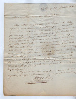 VP22.309 - 1833 - LAS - Lettre Autographe Signée De M. Adolphe PERIER à VIZILLE Pour M. FAURE Maire à LE BOURG D'OISANS - Otros & Sin Clasificación